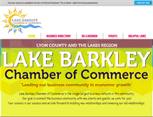 Tablet Screenshot of lakebarkleychamber.com